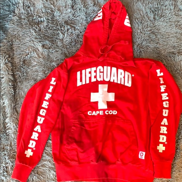 Red life guard sweatshirt - Picture 1 of 2